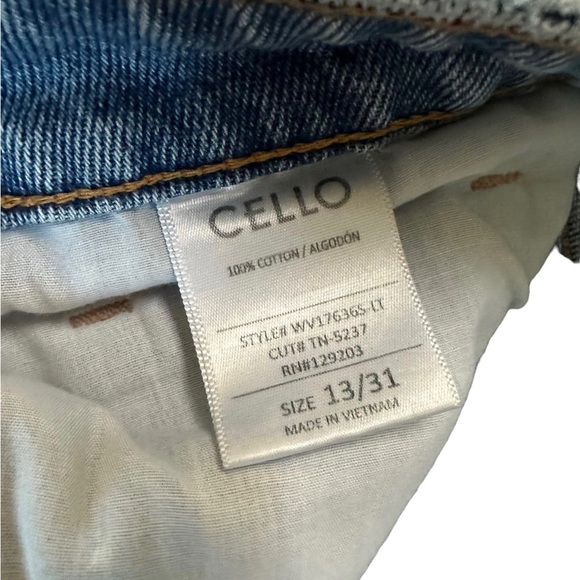 Cello 100% Cotton Distressed Hem Jeans Size 13/31 - Picture 15 of 16